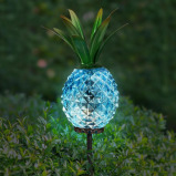 Exhart Pineapple Garden Stakes with Metal & Glass - 5 miniature