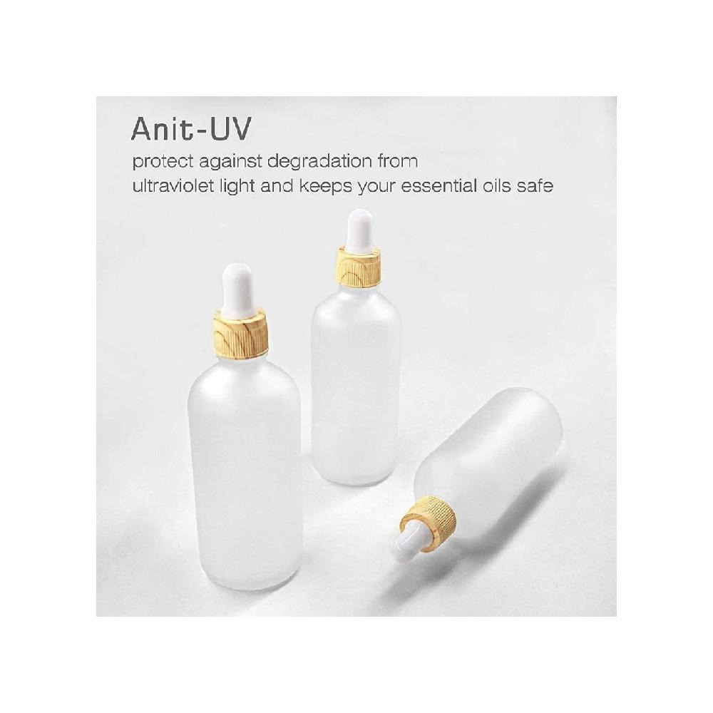 زجاجة مصل زجاجية للسفر سهلة الاستخدام مع قطارة من هوم سميث - مثالية للزيوت العطرية والعناية بالبشرة - مضادة للتسرب، ومحمولة، وشفافة، وتحمل 50 مل - 4