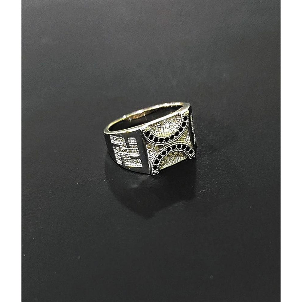 Fashionable and Beautiful 925 Silver Black Zircon Man Ring  - 3