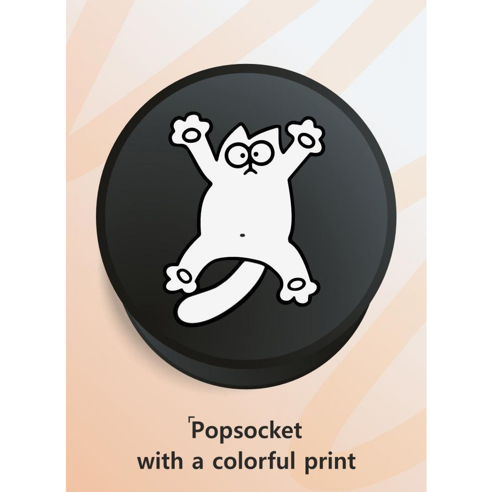 PopSocket for Smartphones and Tablets, print White Cat - 2