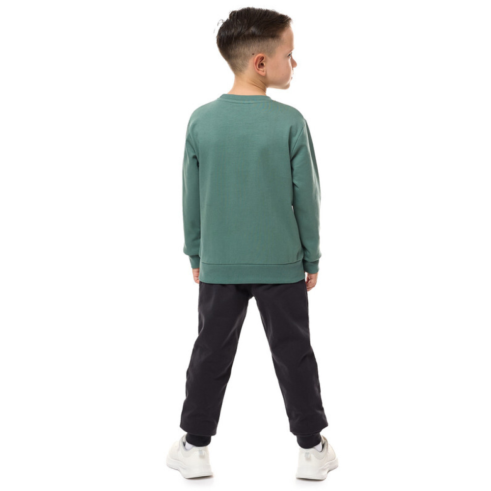 Boys' 2-Piece Sweatshirt and Jogger Set Green - Dark Gray 3-4 YRS - 3