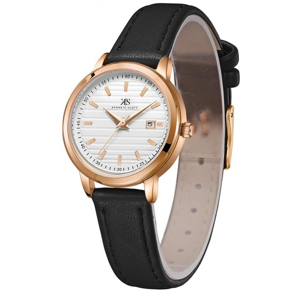 Kenneth Scott Women's White Dial Analog Watch - K22527-RLBW - 2