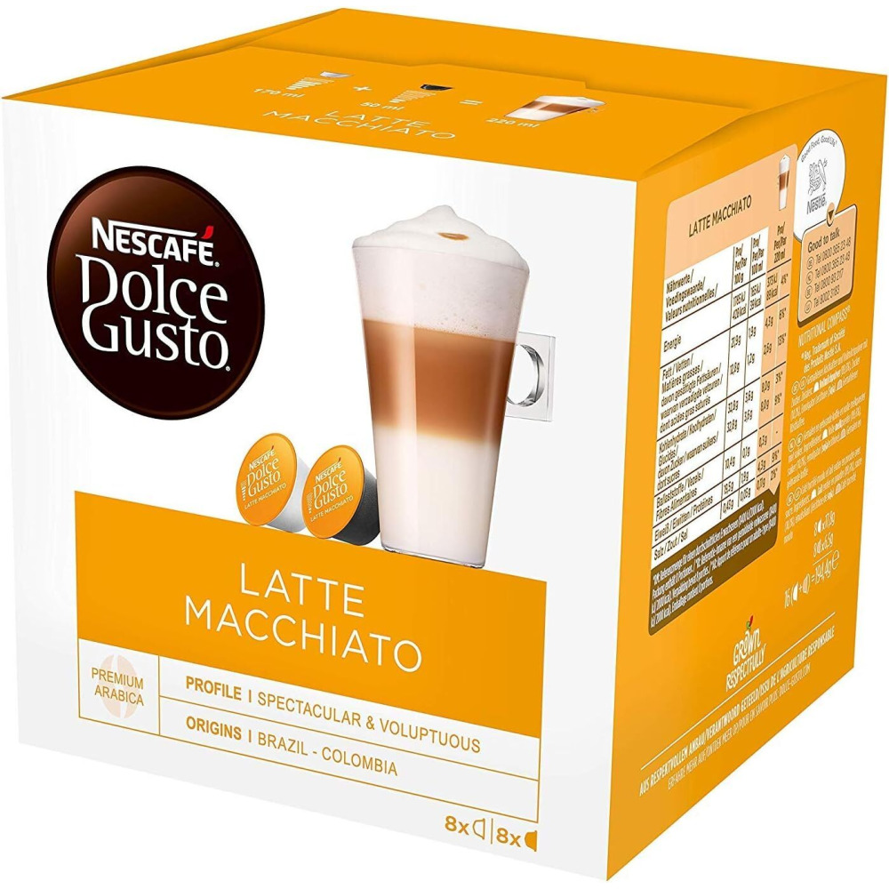 Nescafe Dolce Gusto Latte Macchiato Coffee 16 Pods 183g - 2