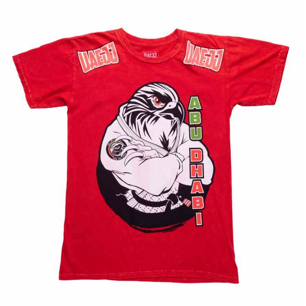 T-Shirt for UAEJJ Falcon Cotton Men, Red, size S - 1