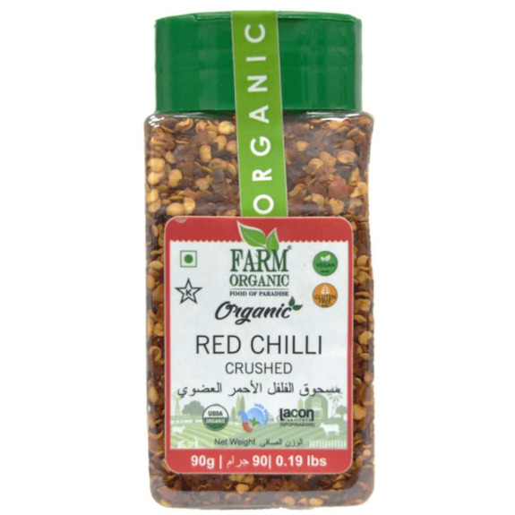 Farm Organic Red Chili Измельченные Хлопья Чили 90 г