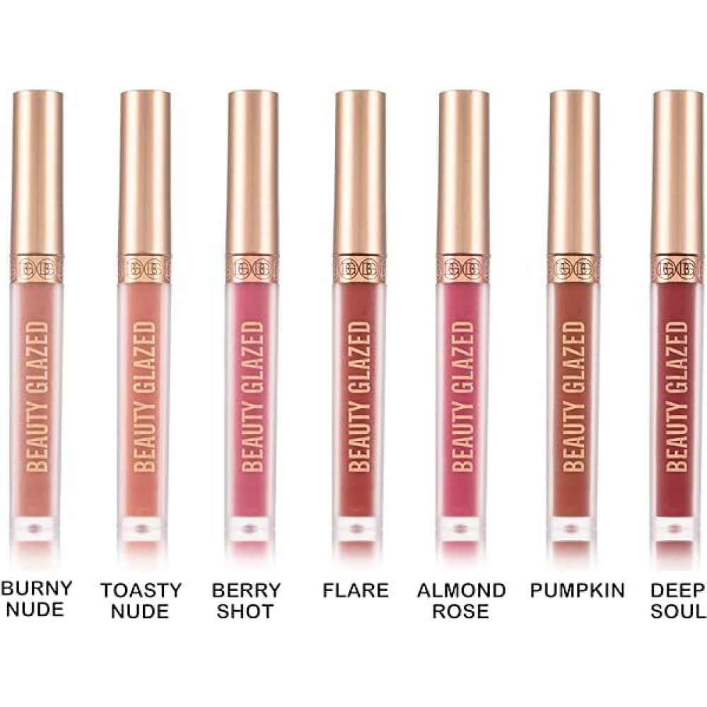 НАБОР Из 8 Матовых Жидких Губных ПОМАД — ЧАШКА С АНТИПРИГАРНЫМ Покрытием, Водонепроницаемая, СТОЙКАЯ, Выпуск Для ДНЯ рождения — прочный косметический - 4