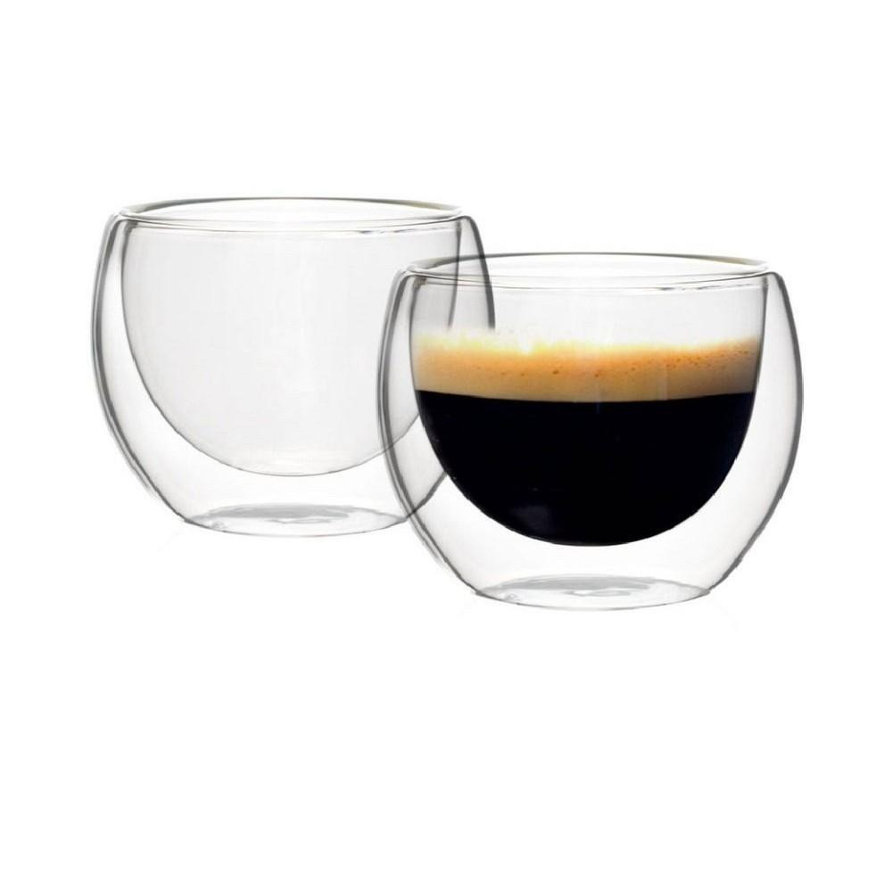 Neoflam Borosilicate Double Wall 4 Pieces Glass Set 80ML - 1