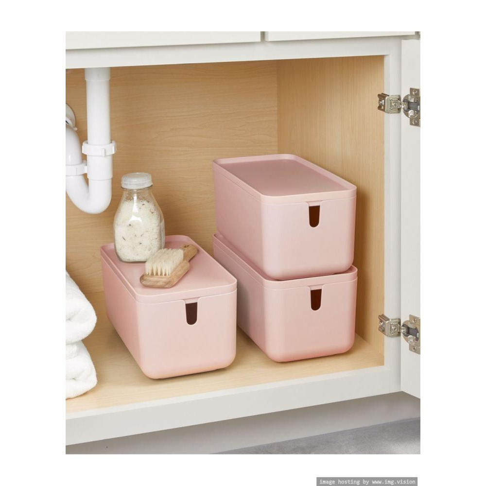 Interdesign Cade Lidded Storage Bin Blush Pink - 3