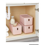 Interdesign Cade Lidded Storage Bin Blush Pink - 3 miniature