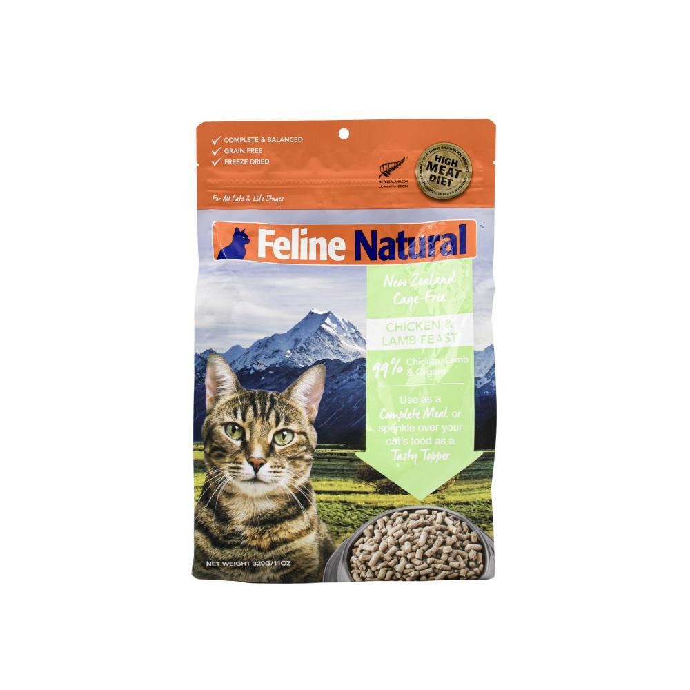 Feline Natural / Cat food, Chicken and lamb feast, Freeze dried, 11.2 oz (320 g) - 1