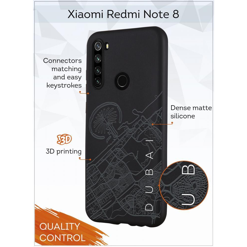 غطاء حماية لهاتف xiaomi Redmi Note 8 خريطة دبي - 2