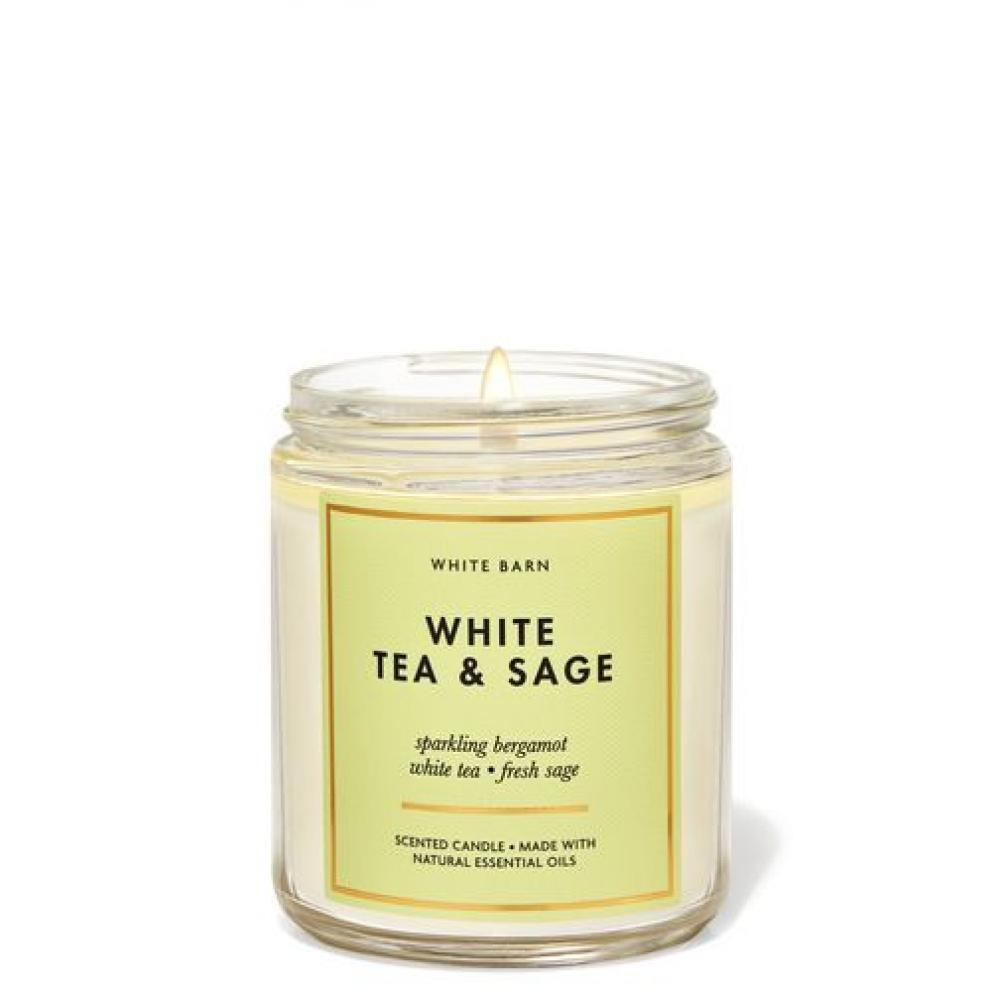 Bath & Body Works / Candle, White tea and sage, 7 oz. (198 g) - 1