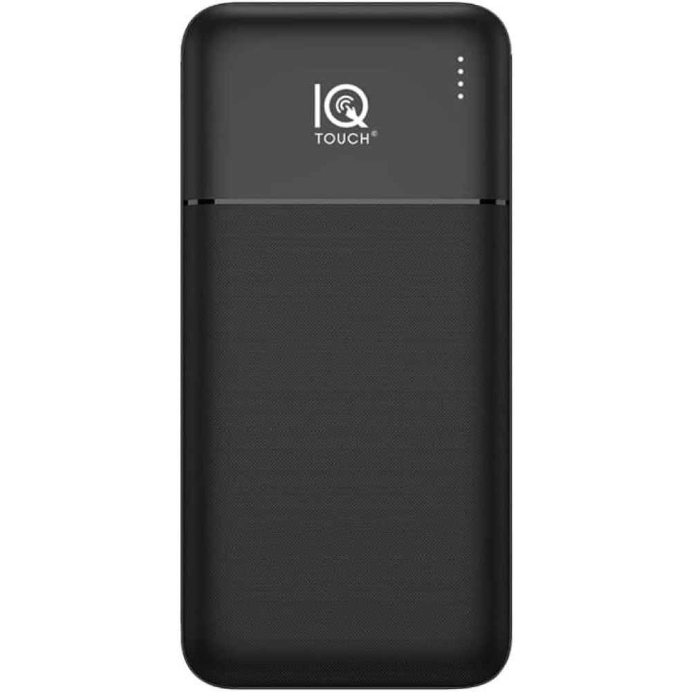 IQ TOUCH 10K MAh 5V-2.1A Type C & Micro Input 5A-2.1A Over Voltage & Discharge Protection, Black - 1