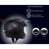 Vega Crux ISI Certified Flip-Up Helmet for Men and Women with Clear Visor (Black, Size: L) - 5 miniature