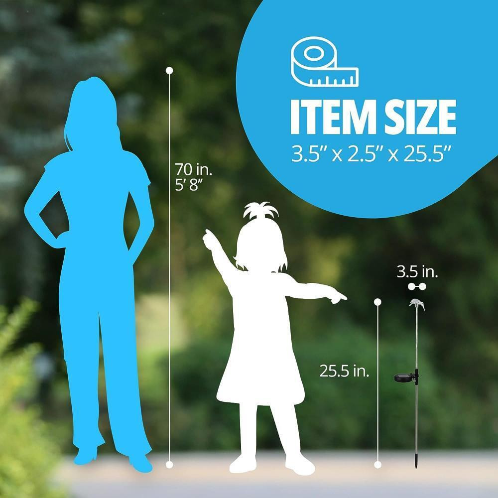 Exhart Solar Acrylic Butterfly Garden Stake - 5