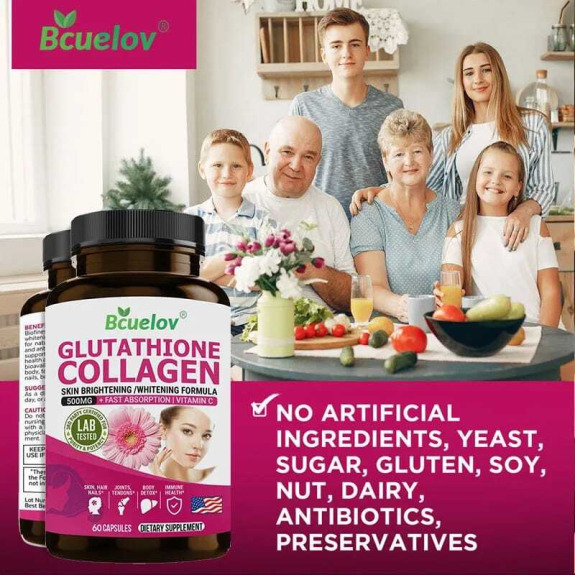 collagen glutathione capsules Wellbeing Nutrition Slow Hair, Skin & Nails main image 0