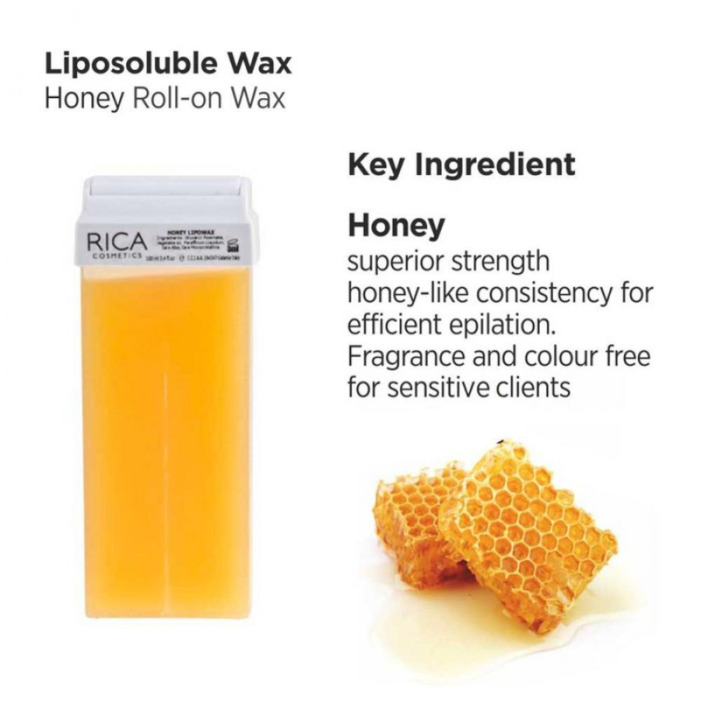 Rica Cosmetics, Liposoluble wax, Refill, Honey, 3.4 fl. oz (100 ml) - 2