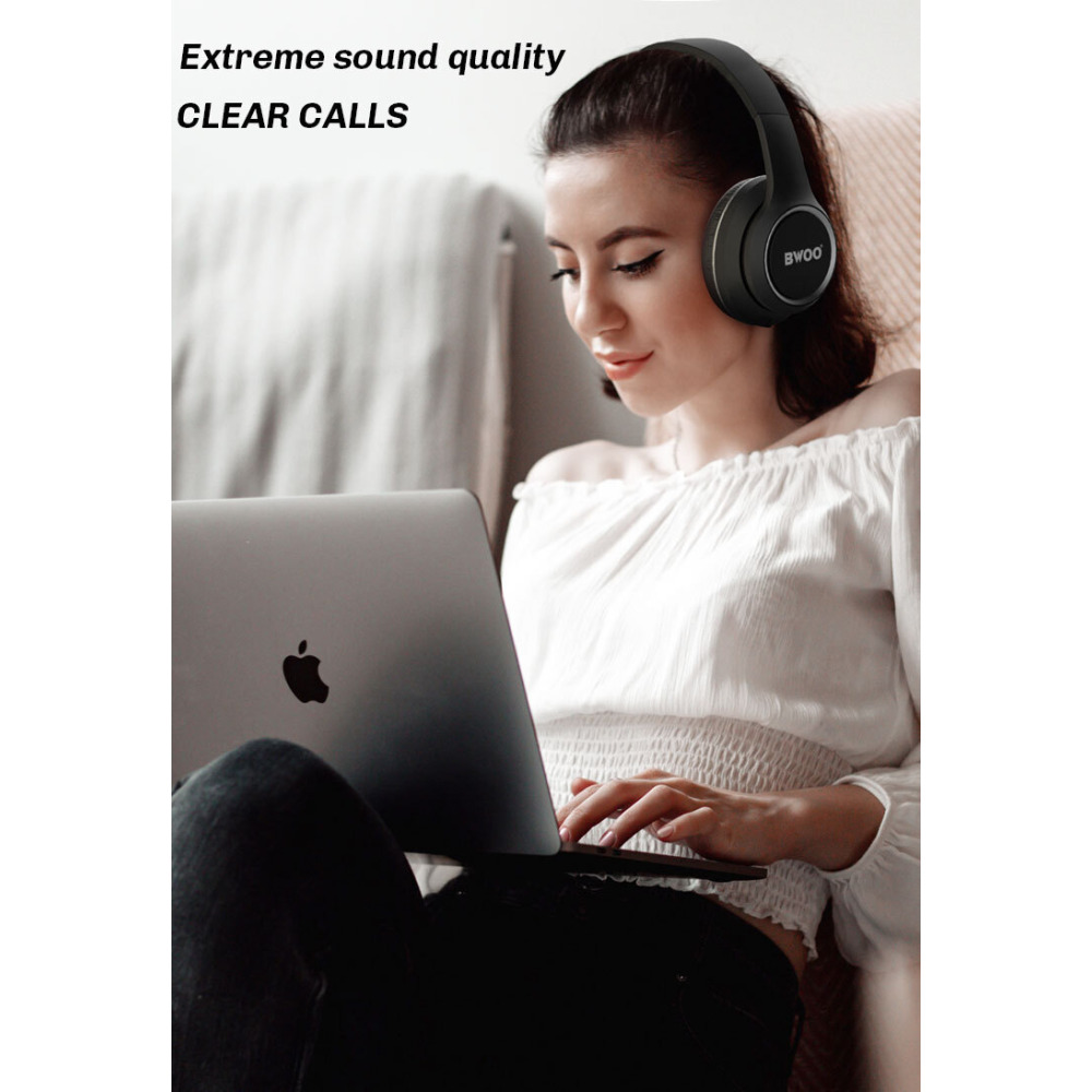 Bwoo Bluetooth 5.0 Noise Cancelling Hifi Wireless Headset - 5