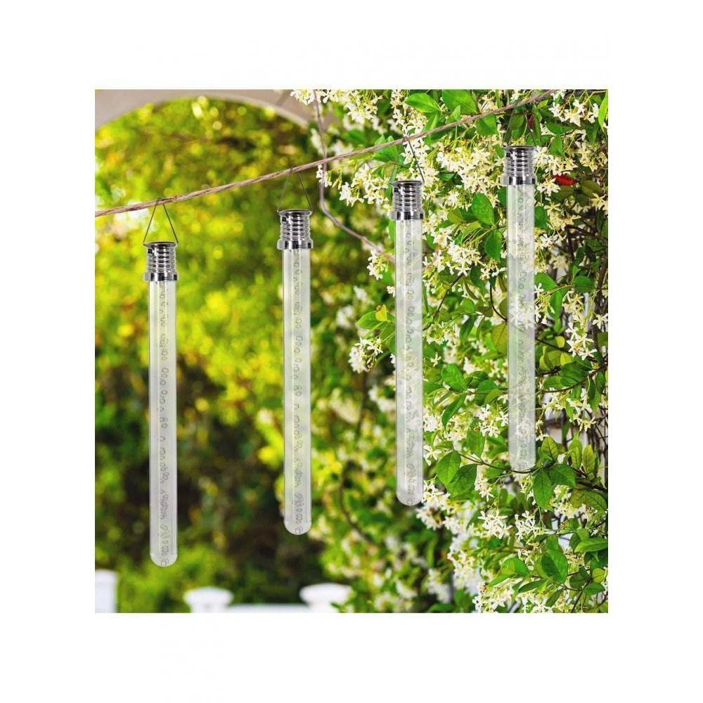 Exhart 10 inch Solar Acrylic Bubble Stick with Color Changing LED - 6