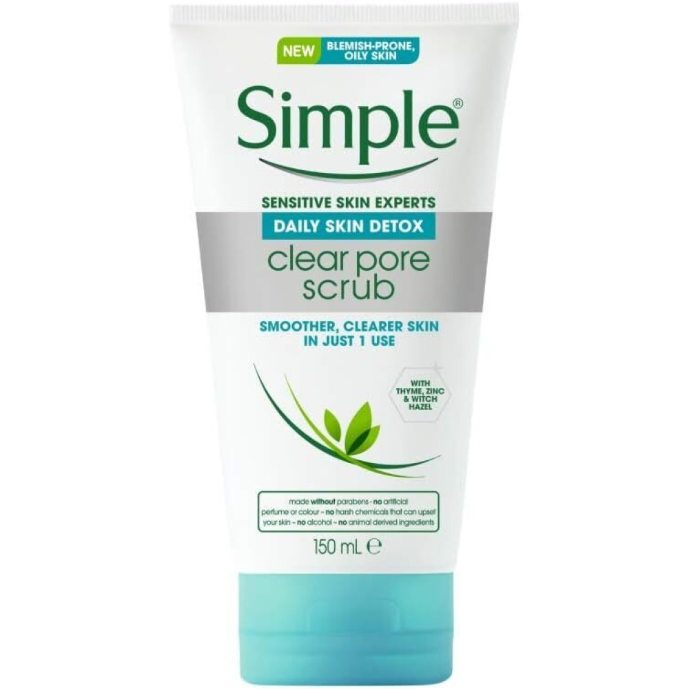 Simple Daily Skin Detox Clear Pore Scrub, 150ml - 1