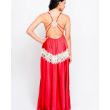 ثوب نوم مخفي الجمال، ملابس داخلية DIVINE DECADENCE، رقبة على شكل حرف V، أحمر، مقاس واحد - 5 miniature