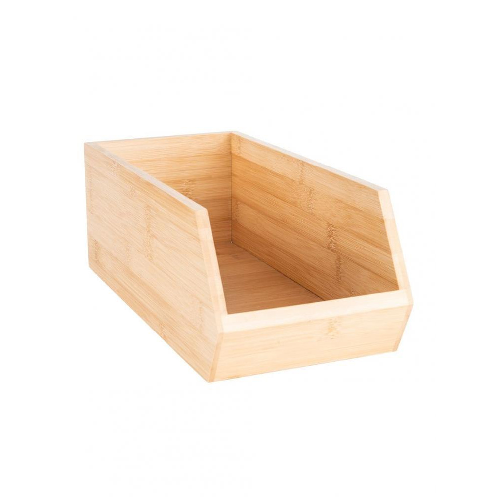 منظم صغير قابل للتكديس من الخيزران للتخزين الضيق - 2