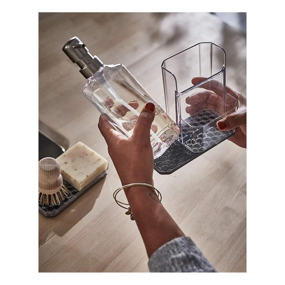 منظم فرش إسفنجة حوض سداسي من سبيكتروم مع مضخة صابون - 2