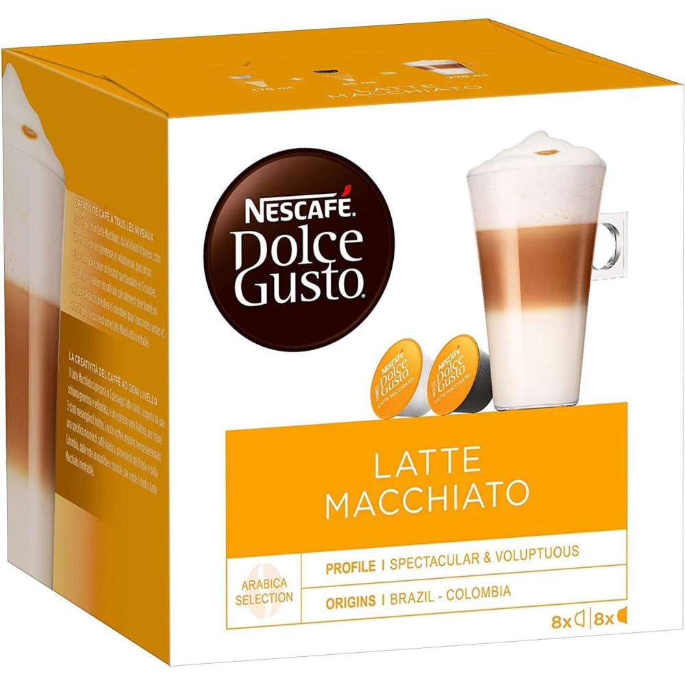 Nescafe Dolce Gusto Latte Macchiato Coffee 16 Pods 183g - 1