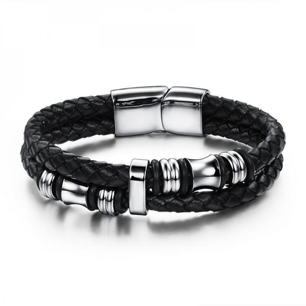 LEE COOPER Men's Stainless Steel Black Bracelet - LC.B.01108.631 - 1