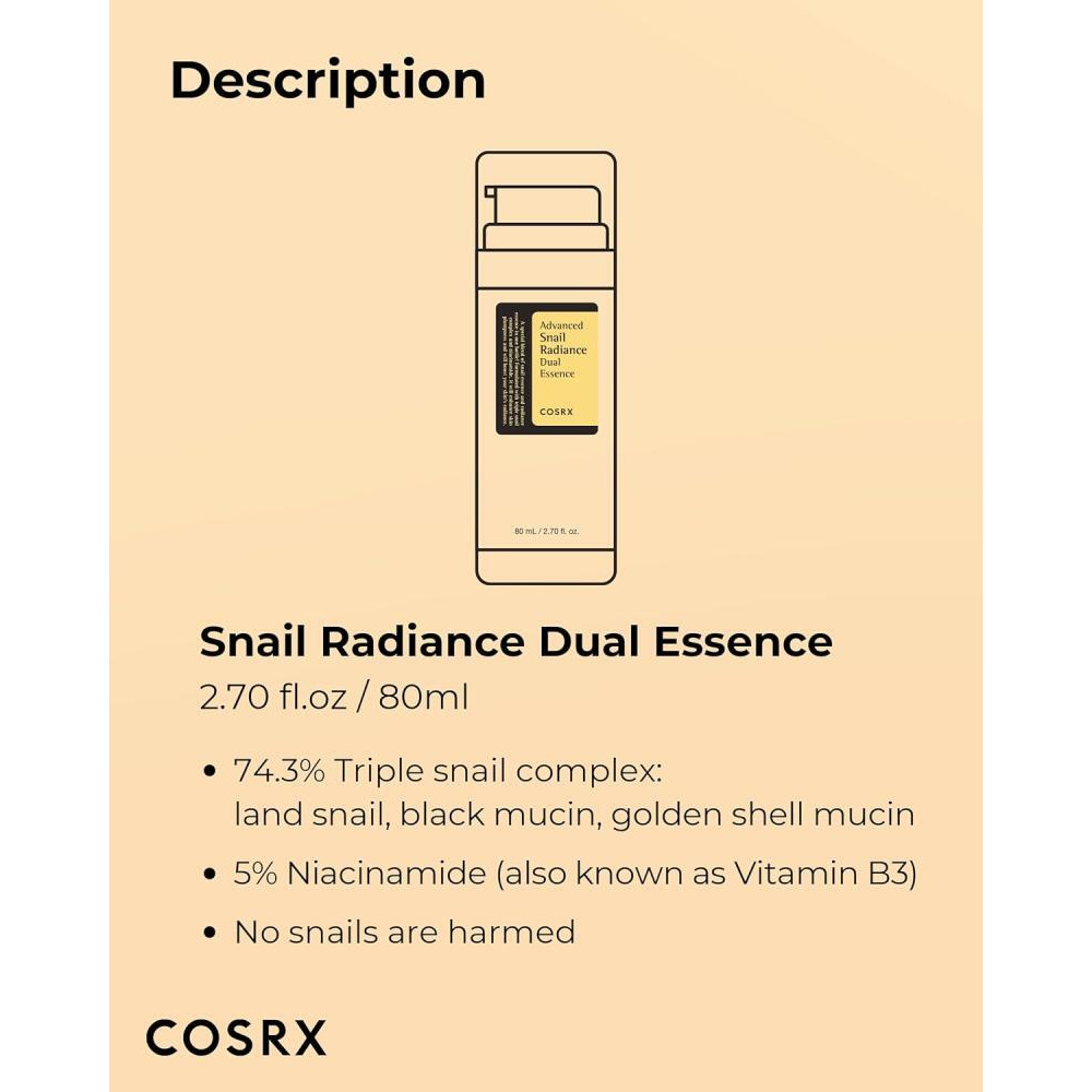 Cosrx, Advanced snail radiance dual essence, 2.70 fl. oz. (80 ml) - 5