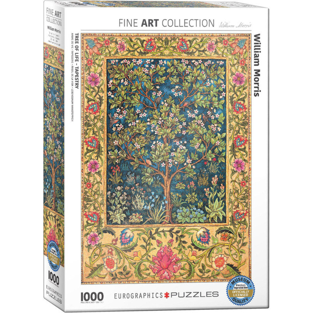 Puzzle EuroGraphics Tree Of Life Tapestry By William Morris, 1000 pcs - 1