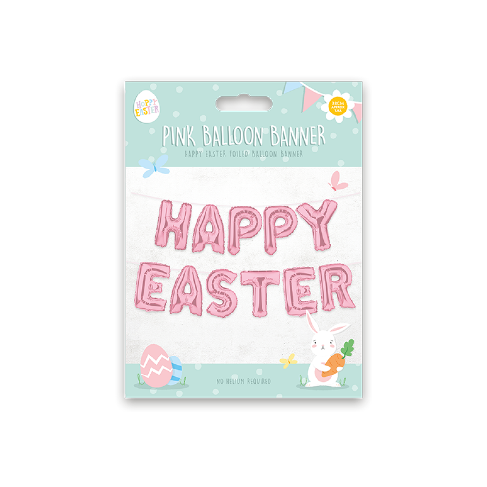 Баннер Из ФОЛЬГИРОВАННЫХ Шаров С Драгоценными КАМНЯМИ "С Пасхой", ассорти, 1 шт. - 2