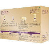 Lotus Herbals, Facial Kit, Radiant Gold For Instant Glow, With 24K Pure Gold and Papaya, 4 Steps, 170 g - 2 miniature