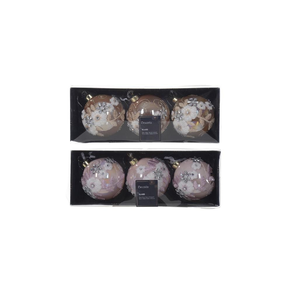 كايمينك ديكوريس 8 سم مينا زجاجية مع زهور وأوراق قماشية متنوعة 1 قطعة - 1