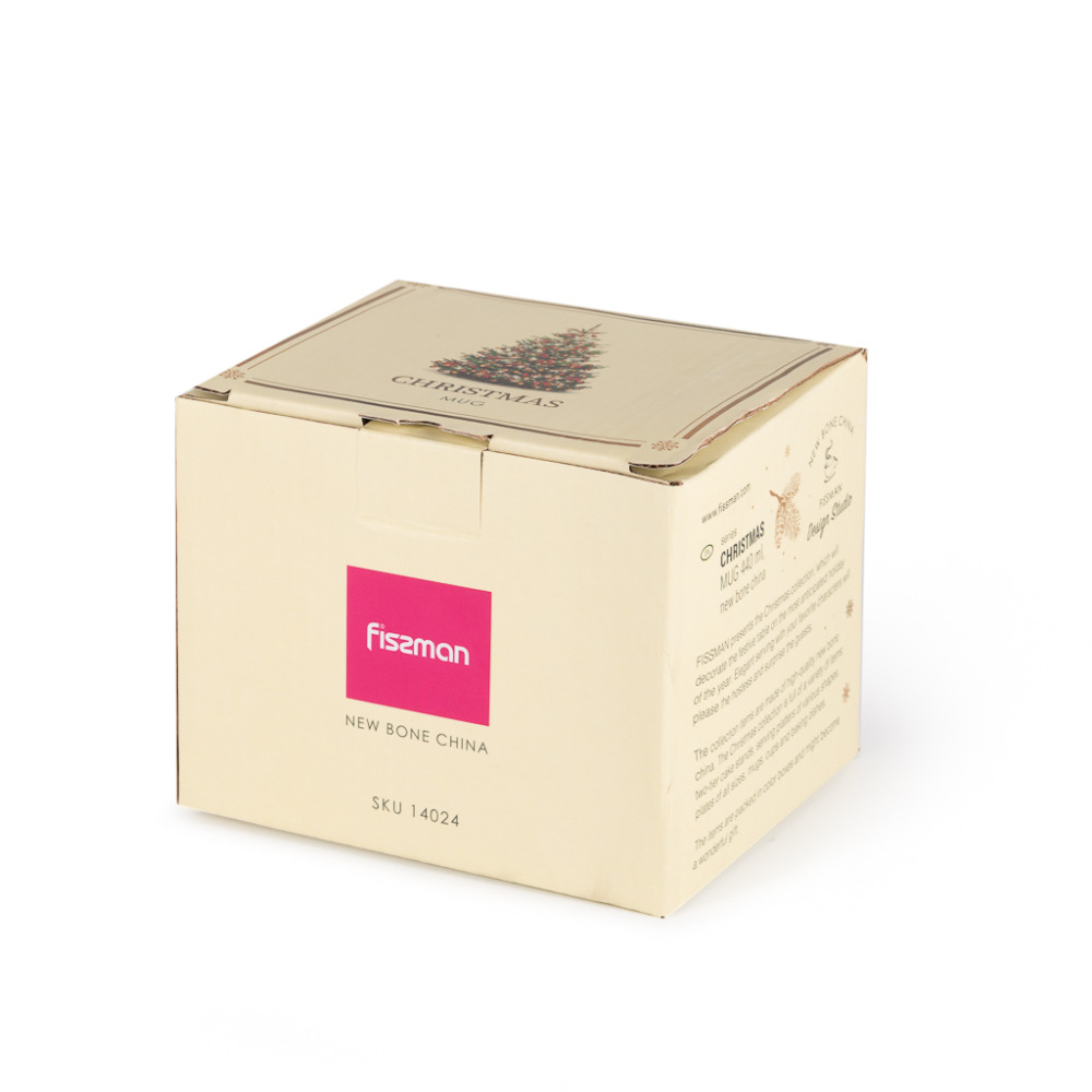 فيسمان، كوب 440 مل، عيد الميلاد، صيني عظمي جديد - 5