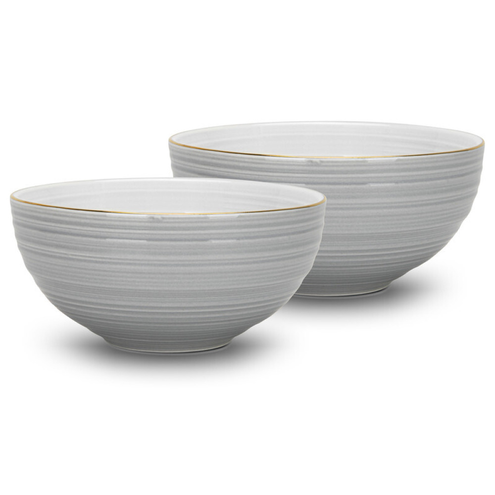 Fissman 2-Piece Bowls Firmina Gray 14.5/620ml New Bone China - 4