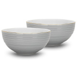 Fissman 2-Piece Bowls Firmina Gray 14.5/620ml New Bone China - 4 miniature