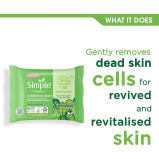 Simple, Exfoliating Face Wipes cleansing wipes for sensitive skin, 20 wipes - 4 miniature