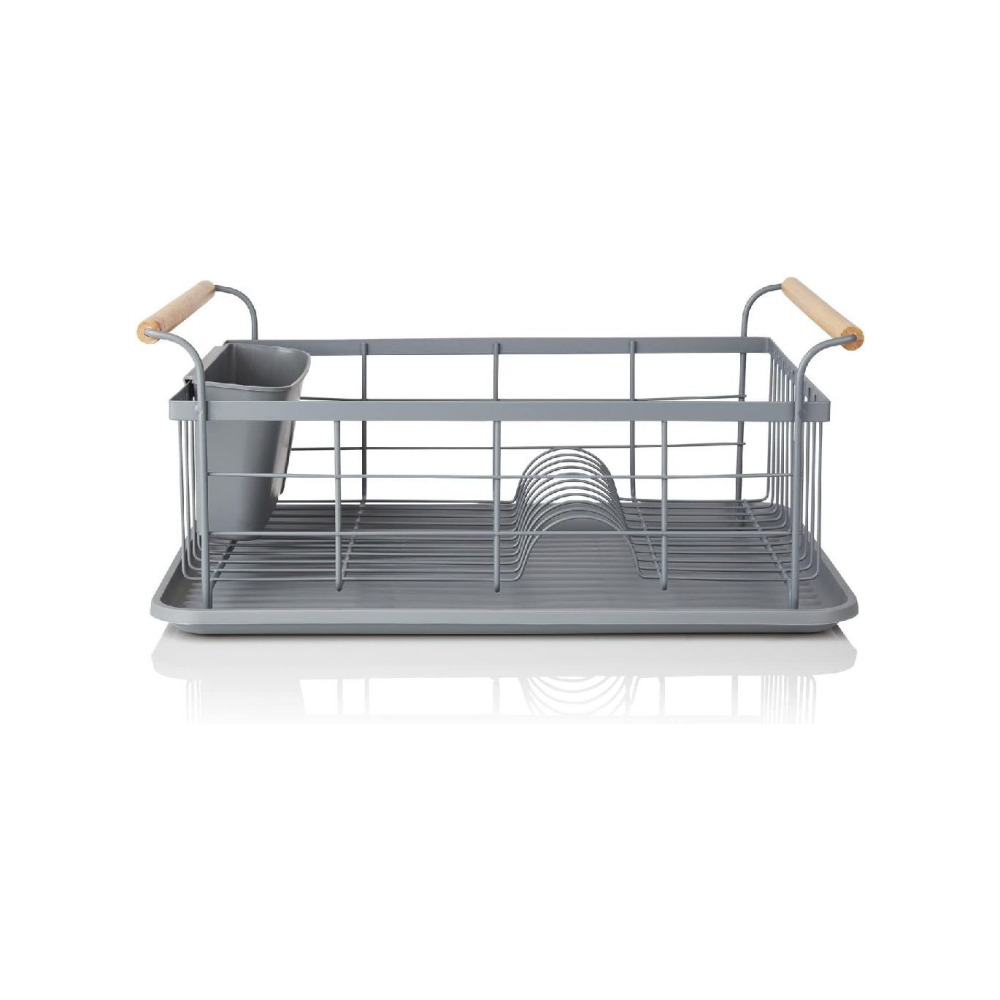 Swan SWKA5062GRYN Nordic Dish Rack with Removable Cutlery Basket, Grey - 1