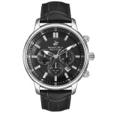 BEVERLY HILLS POLO CLUB Men's Multi Function Gun Black Sunray Dial Watch - BP3255X.351 - 1 miniature