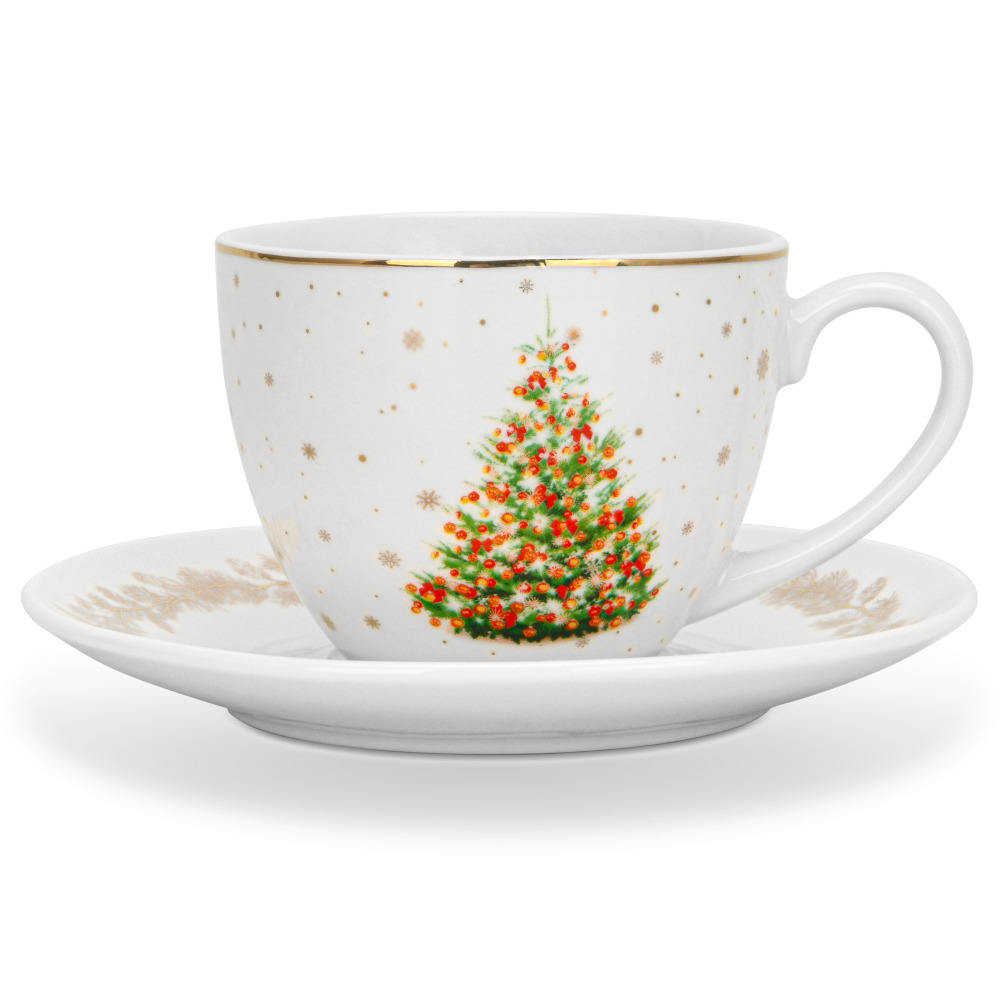 Fissman, Cup And Saucer 260ml, Christmas, New Bone China - 5