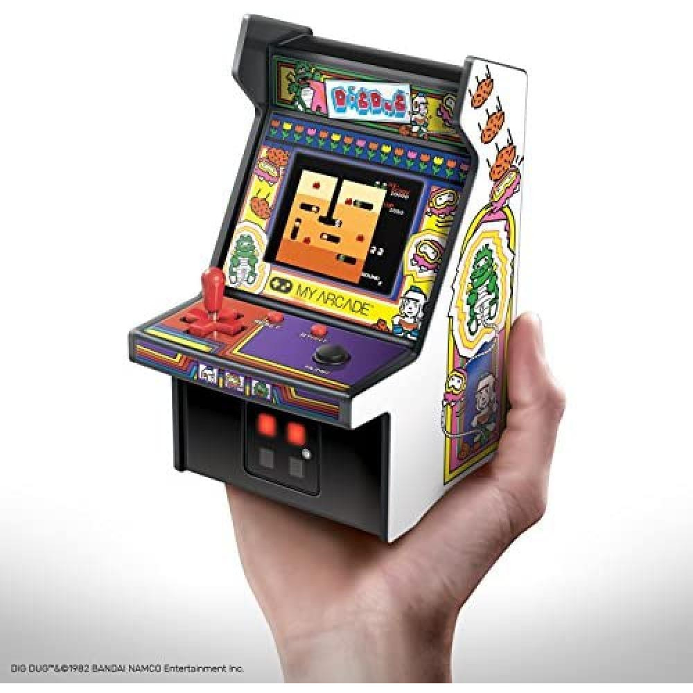 My Arcade Dig Dug Micro Player -Collectible Miniature-Fully Playable, 6.75 Inch Collectible, Color Display, Speaker, Volume Buttons, Headphone Jack (D - 6