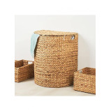 Homesmiths Water Hyacinth Half Moon With Liner Natural 51 x. 35.5 × ارتفاع 61 سم - 4 miniature