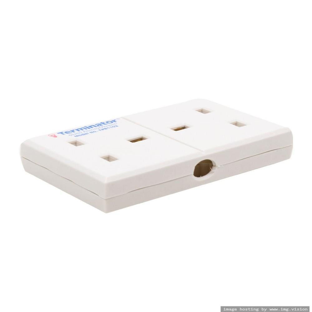 Terminator 2 Way UK Power Extension Socket Without Cable - 3