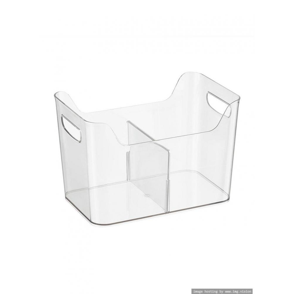 iDesign Large Divided Freezer Bin Clear - 1