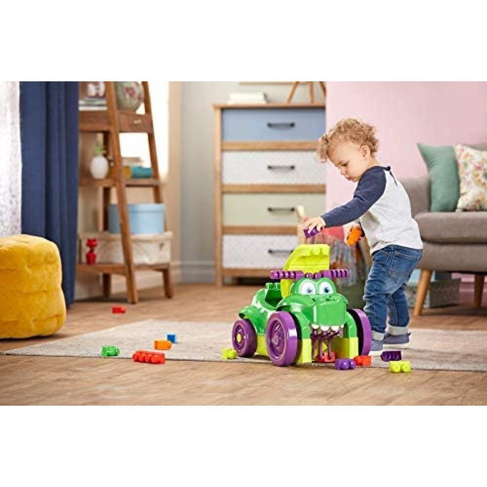 Mega Bloks / First Builders Ride 'n Chomp Croc with Big Building Blocks, 26 Pieces, GFG22, 1-3 years - 2