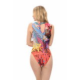 One-piece Sleeveless Swimsuit Graffiti (XS) - 3 miniature
