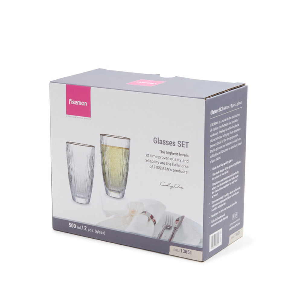 Fissman 2-Piece Glasses 500ml Glass - 5
