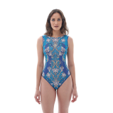 One-piece Sleeveless Swimsuit Peacock (M) - 1 miniature