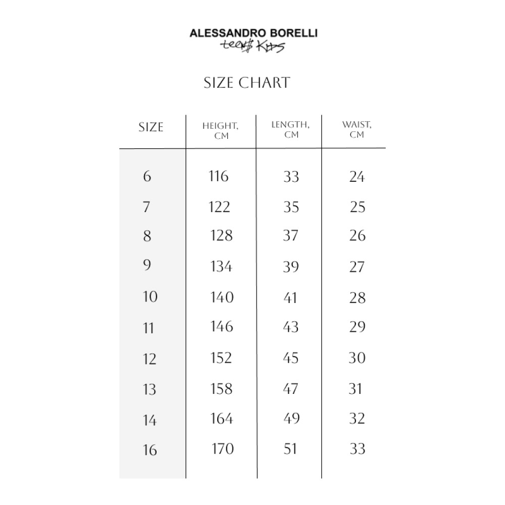 Shorts for girls Alessandro Borelli (Red), size 11, 146 - 3